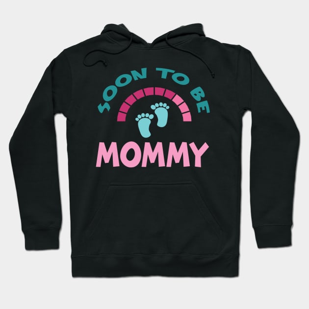 Soon To Be Mommy, Funny, Cute, Baby Announcement Design Hoodie by BirdsnStuff